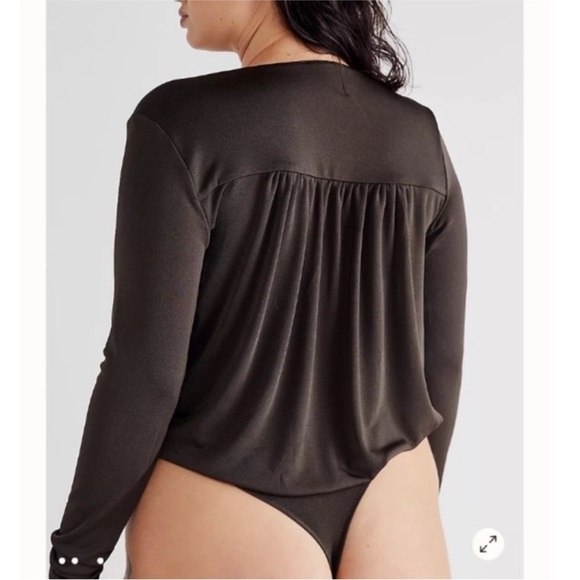 Free people intimately turnt thong bodysuit size large - Picture 2 of 8